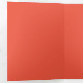 Orange Red #EC553E, helles Kupfer Dreifach Gefaltete Urlaubskarte (Innen Erste Seite)