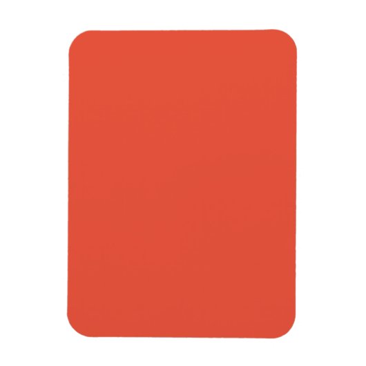 Orange Red #EC553E, helles Kupfer Magnet (Vertikal)