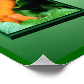 Orange Red Eft Salamander aus Bilderkunst Poster (Ecke)