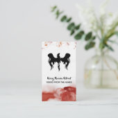 *~* Orange Red Feathers Black Phoenix Flame Visitenkarte (Stehend Vorderseite)