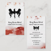 *~* Orange Red Feathers Black Phoenix Flame Visitenkarte (Vorne/Hinten)