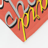 Orange-Red Fleece Blanket mit einem Namensmuster (Ecke)