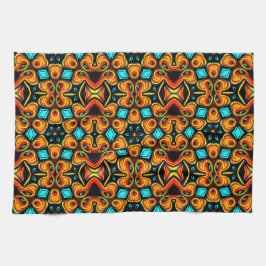 Orange Red Gemustert Kitchtuch Geschirrtuch