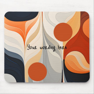 Orange Red Geoshapes Mouse Pad Mousepad