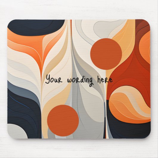Orange Red Geoshapes Mouse Pad Mousepad (Vorne)