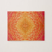 Orange Red Gold Mandala Puzzle (Horizontal)