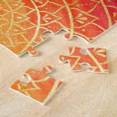 Orange Red Gold Mandala Puzzle (Seite)