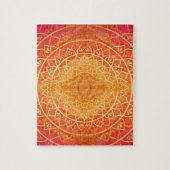 Orange Red Gold Mandala Puzzle (Vertikal)