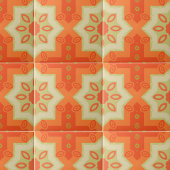 Orange Red Green Modern Ethnic marokkanisches Must Fliese
