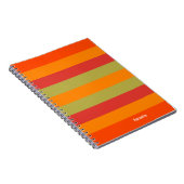 Orange Red Green Strip Personalisiert Yoga Mat Notizblock (Rechte Seite)