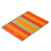 Orange Red Green Strip Personalisiert Yoga Mat Notizblock (Linke Seite)