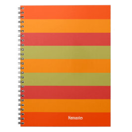 Orange Red Green Strip Personalisiert Yoga Mat Notizblock