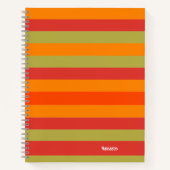 Orange Red Green Strip Personalisiert Yoga Mat Notizblock (Vorderseite)