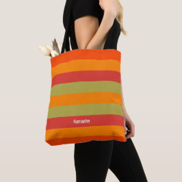 Orange Red Green Strip Personalisiert Yoga Mat Tasche