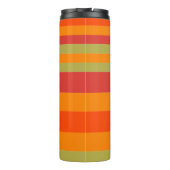Orange Red Green Strip Personalisiert Yoga Mat Thermosbecher (Rückseite)