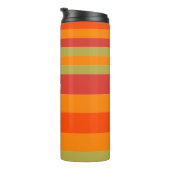 Orange Red Green Strip Personalisiert Yoga Mat Thermosbecher (Nach rechts gedreht)