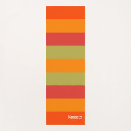 Orange Red Green Strip Personalisiert Yoga Mat Yogamatte
