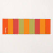 Orange Red Green Strip Personalisiert Yoga Mat Yogamatte (Vorderseite (Horizontal))