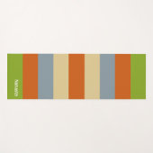 Orange Red Green Strip Personalisiert Yoga Mat Yogamatte (Vorderseite (Horizontal))