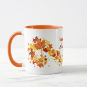 Orange-Red Herbst Blätter Coffee Tasse (Links)