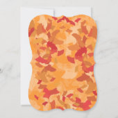 Orange Red Herbstlaubs Hochzeitseinladung Einladung (Rückseite)