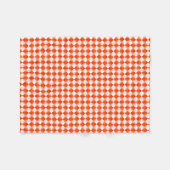 Orange Red Kariert Pattern Fleecedecke (Vorderseite (Horizontal))
