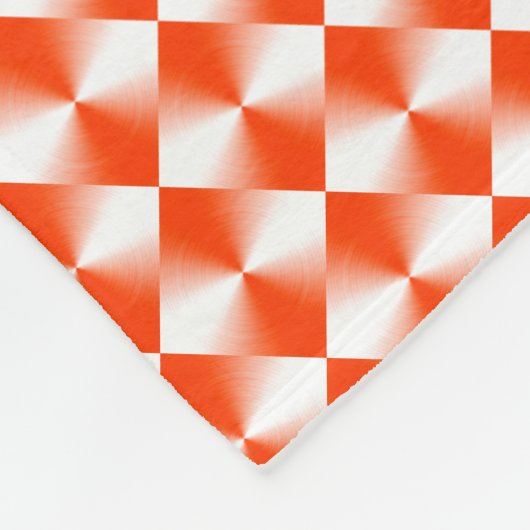 Orange Red Kariert Pattern Fleecedecke (Ecke)