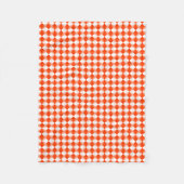 Orange Red Kariert Pattern Fleecedecke (Vorderseite)