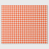 Orange Red Kariert Pattern Geschenkpapier (Flach)