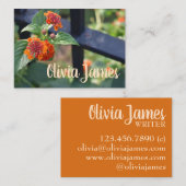 Orange Red Lantana Garden Blume Foto Visitenkarte (Vorne/Hinten)
