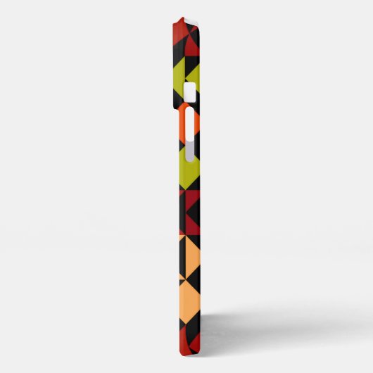 Orange Red Orange Lila Black Art Muster iPhone Hülle (Linke Seite)