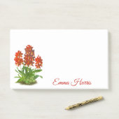 Orange Red Orchid Blume Post-It Notes Klebezettel (Auf Schreibtisch)