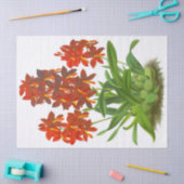 Orange Red Orchid Blume Tissue Paper Seidenpapier (Basteln)