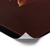 Orange-Red Orchid Poster (Ecke)