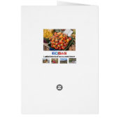 Orange Red Paprikaschoten Bauer Grußkarte (Hinten)