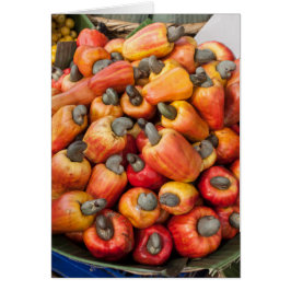 Orange Red Paprikaschoten Bauer Grußkarte