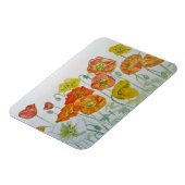 Orange red Poppies Watercolor Birthday Magnet (Linke Seite)