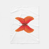 Orange Red Poppy Butterfly mit Ihrem Namen Fleecedecke (Vorderseite)