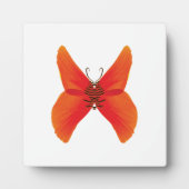 Orange Red Poppy Butterfly mit Ihrem Namen Fotoplatte (Vorderseite)