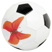 Orange Red Poppy Butterfly mit Ihrem Namen Fußball (Dreiviertel)