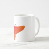 Orange Red Poppy Butterfly mit Ihrem Namen Kaffeetasse (VorderseiteRechts)