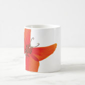 Orange Red Poppy Butterfly mit Ihrem Namen Kaffeetasse (Mittel)