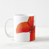 Orange Red Poppy Butterfly mit Ihrem Namen Kaffeetasse (Links)
