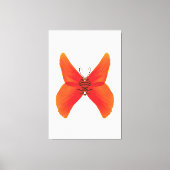 Orange Red Poppy Butterfly mit Ihrem Namen Leinwanddruck (Vorderseite)