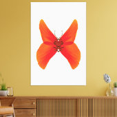 Orange Red Poppy Butterfly mit Ihrem Namen Leinwanddruck (Insitu (Wohnzimmer))