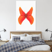 Orange Red Poppy Butterfly mit Ihrem Namen Leinwanddruck (Insitu (Schlafzimmer))