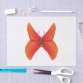 Orange Red Poppy Butterfly mit Ihrem Namen Seidenpapier (Handwerk)