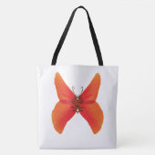Orange Red Poppy Butterfly mit Ihrem Namen Tasche (Vorderseite)