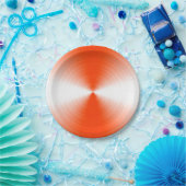 Orange Red Radiant Contemporary Pappteller (Party)