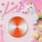 Orange Red Radiant Contemporary Pappteller (Party)